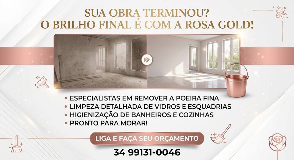 Rosa gold Limpeza pós obra portfolio 5