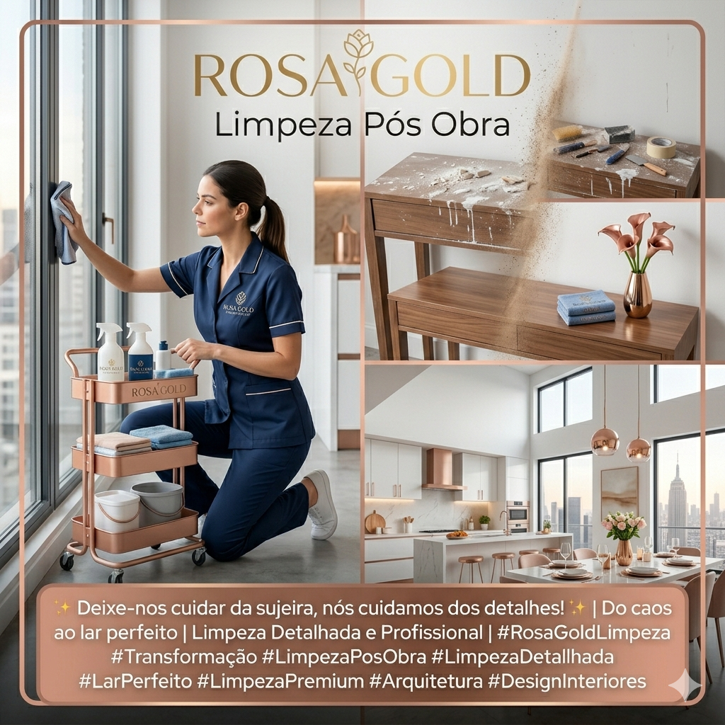 Rosa gold Limpeza pós obra portfolio 3