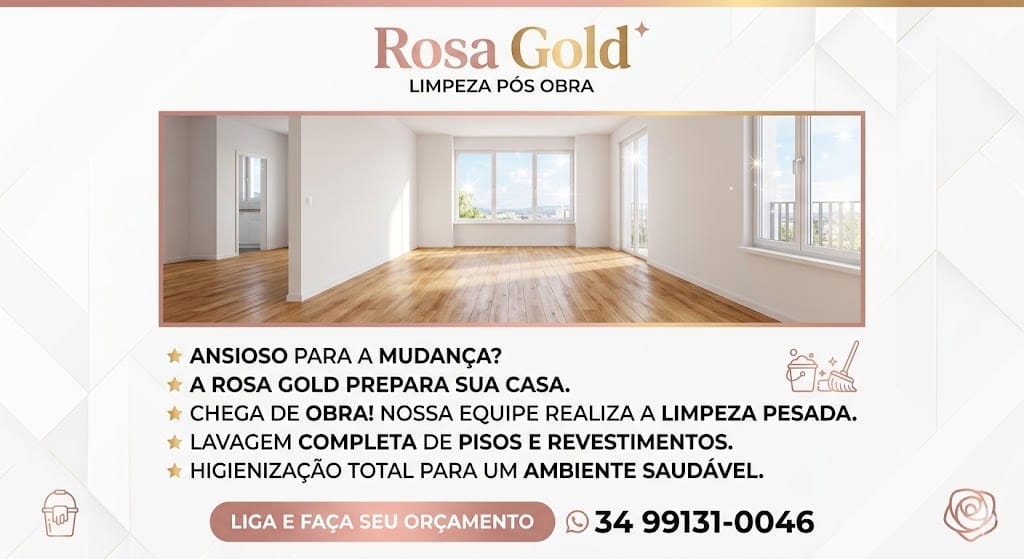 Rosa gold Limpeza pós obra portfolio 6
