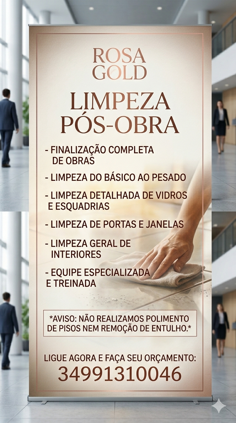 Rosa gold Limpeza pós obra portfolio 9